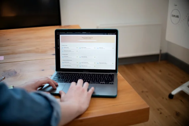 filling in the Report Fraud online reporting tool on a laptop