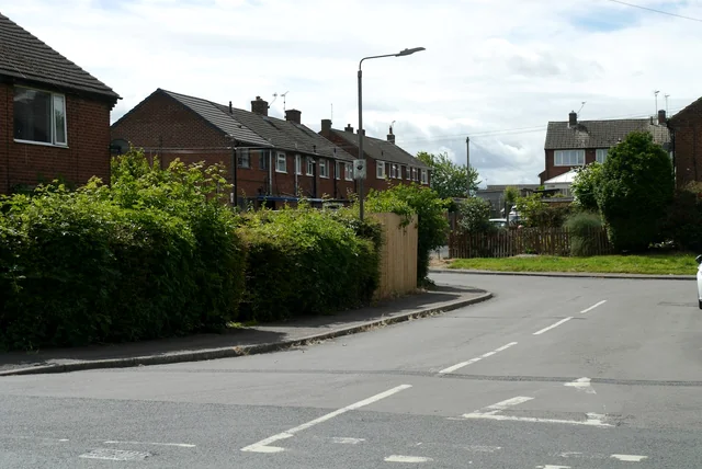 Quiet UK residential street where speeding offences like SP30 are recorded